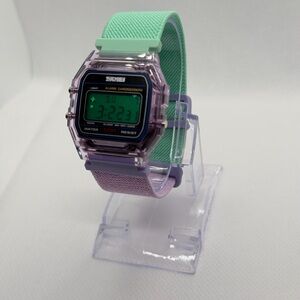Mint Green and Lavender Digital Watch